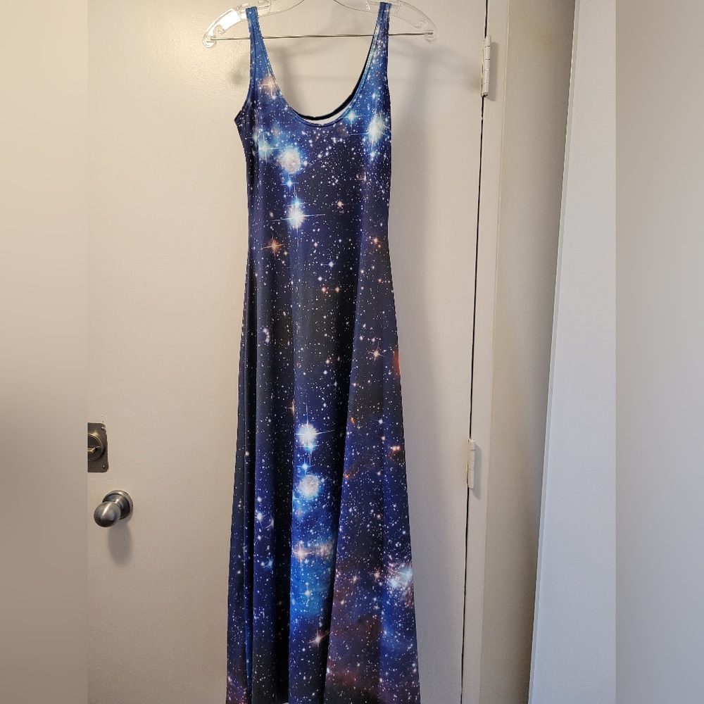 BlackMilk Galaxy Blue Maxi Dress